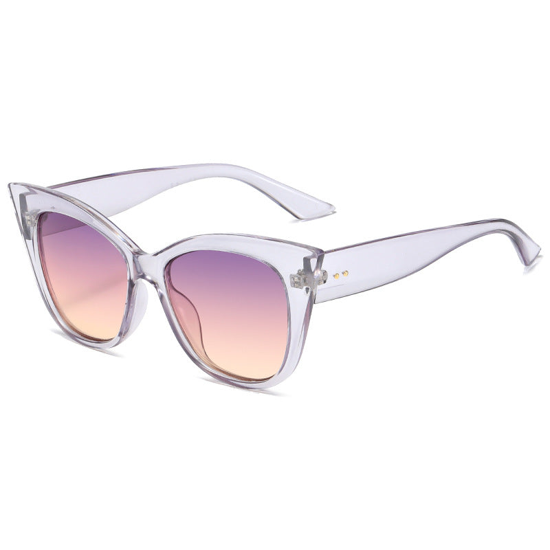Dame ekstravagante Cat-Eye-solbriller med speilreflekterte linser Skanto