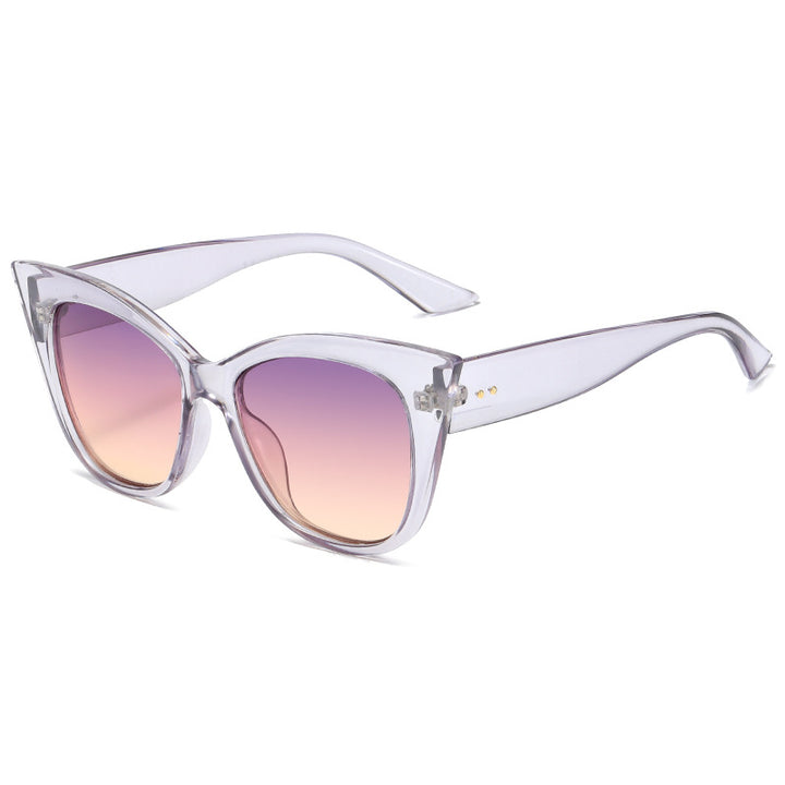 Dame ekstravagante Cat-Eye-solbriller med speilreflekterte linser Skanto