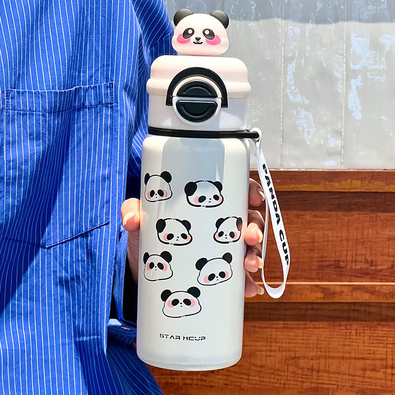 Damen Isoliertrinkflasche mit kreativem Panda-Design Skanto