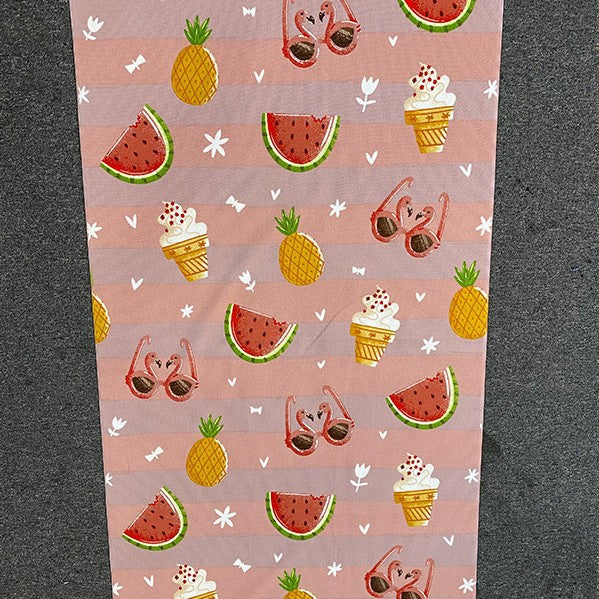 Strandhåndkle med tropisk flamingo-design Skanto