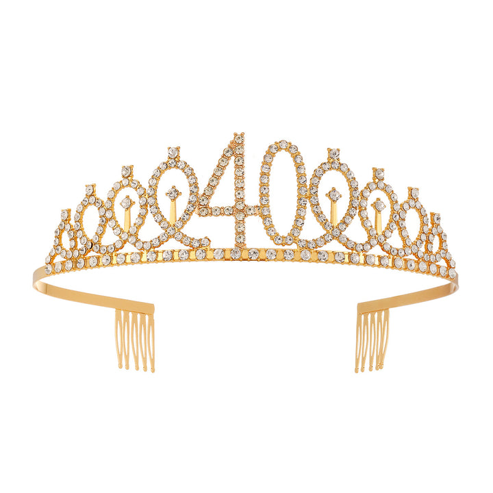 Damer krystall dekorert tiara med elegant design Skanto