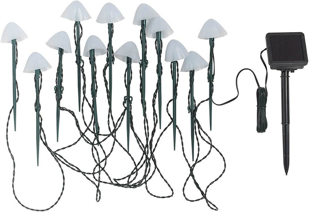 Moderne, kreative LED-lyslenker i soppform laget av plast til terrassen