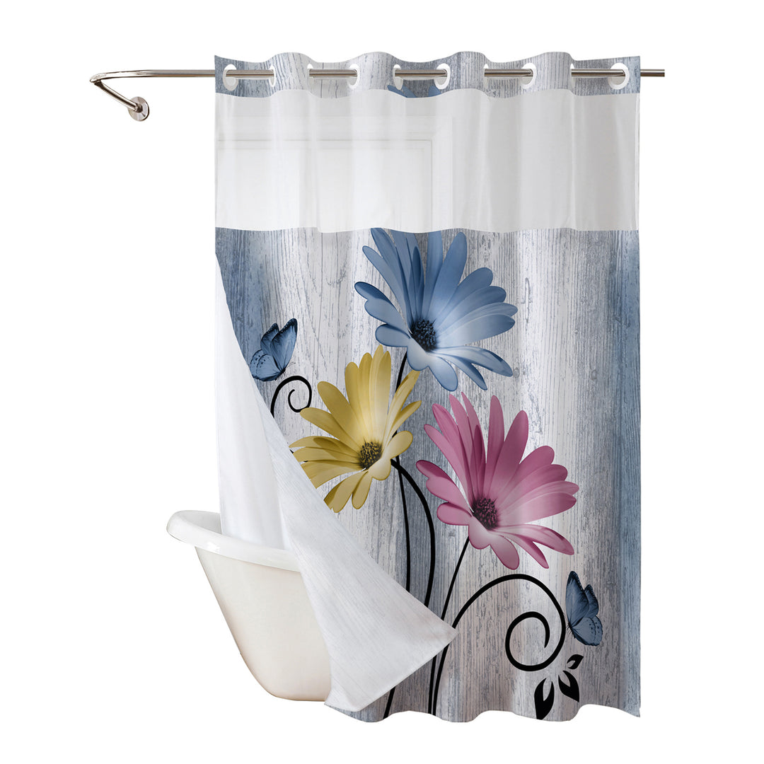 Blomstertrykk dusjkappe Skanto