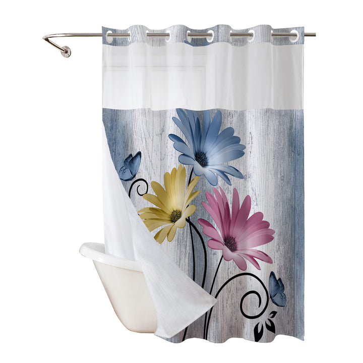Blomstertrykk dusjkappe Skanto