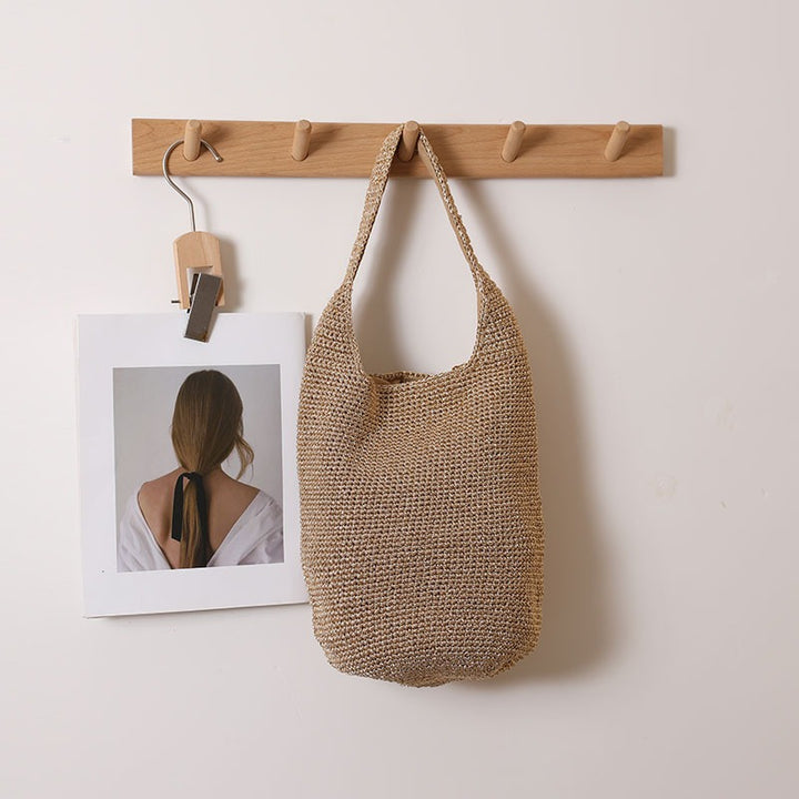 Handmade tote bag in modern net design Skanto