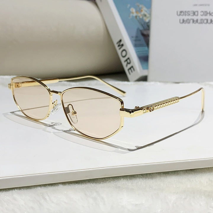 Women's elegant sunglasses with sparkling metal frame Skanto
