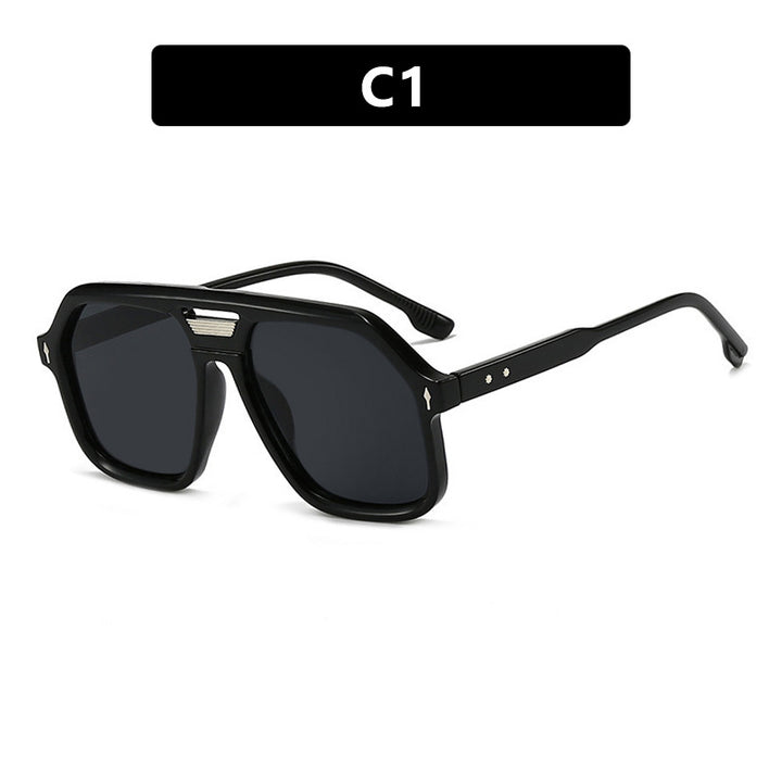 Women's oversized sunglasses with polygonal frame and UV protection Skanto