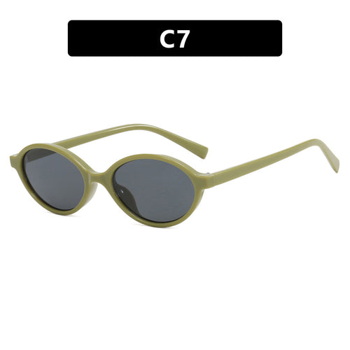 Dame moteriktig oval solbrille med buet ramme og UV-beskyttelse Skanto
