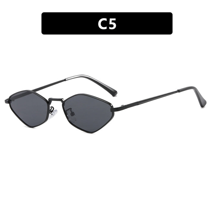 Women's geometric sunglasses with fine metal frame and UV protection Skanto