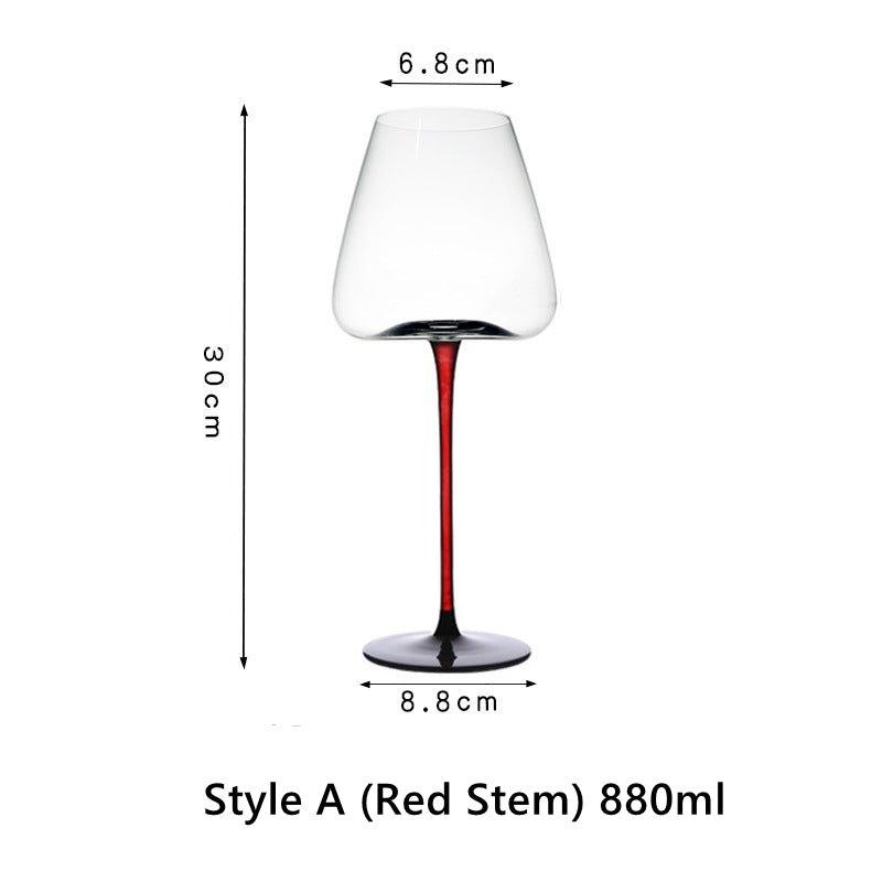 Krystallglass Rød Stilk Burgunder Glass | Skanto