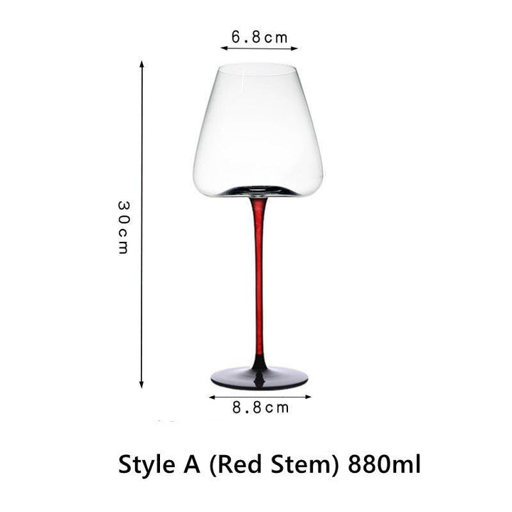 Krystallglass Rød Stilk Burgunder Glass | Skanto