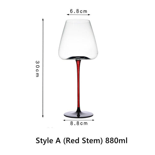 Krystallglass Rød Stilk Burgunder Glass | Skanto