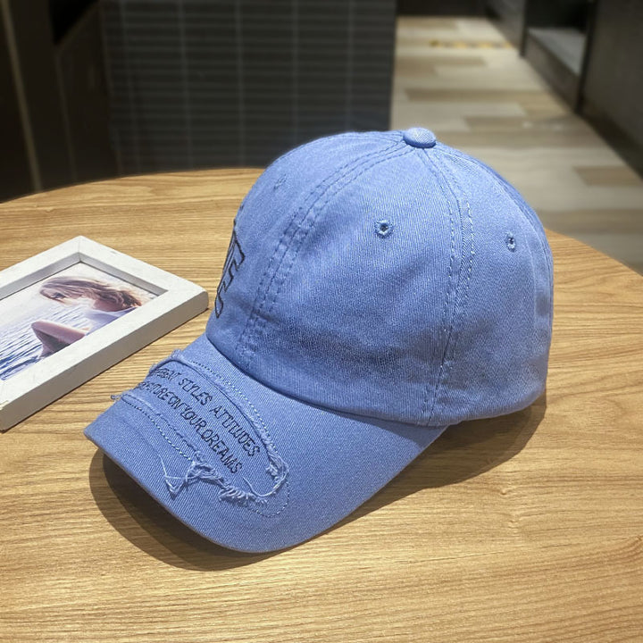 Kvinne's Slitt Uformell Denim Caps Skanto