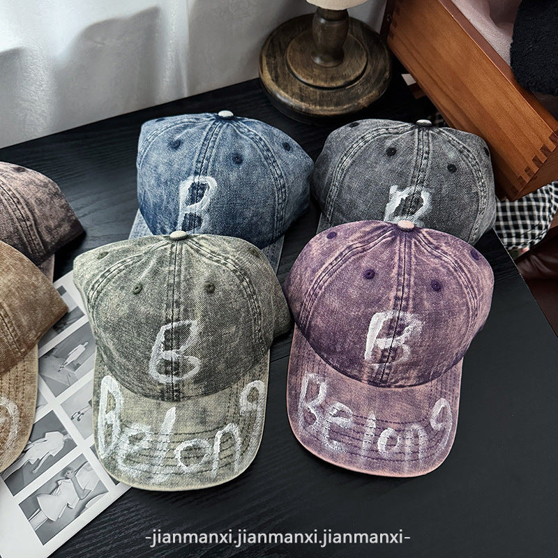 Kvinne Slitt Denim Justerbar Baseball Caps Skanto