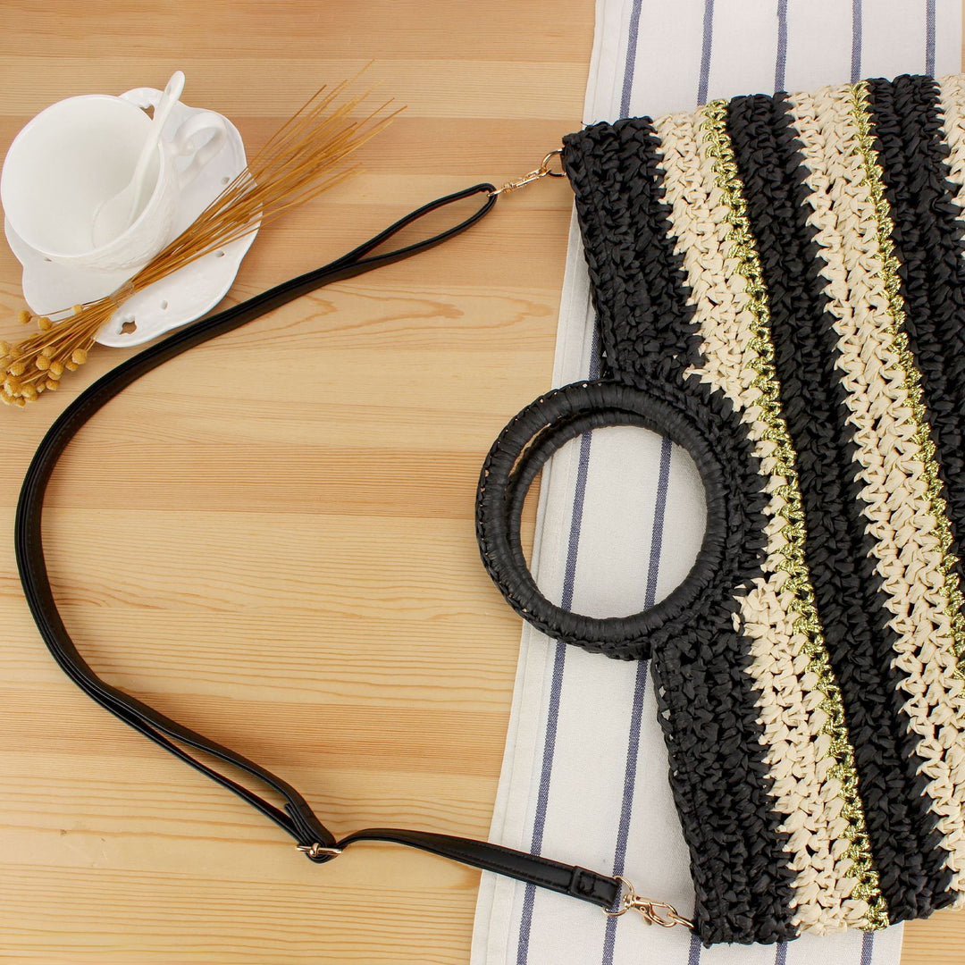 Shoulder bag with tasteful ring handle Skanto