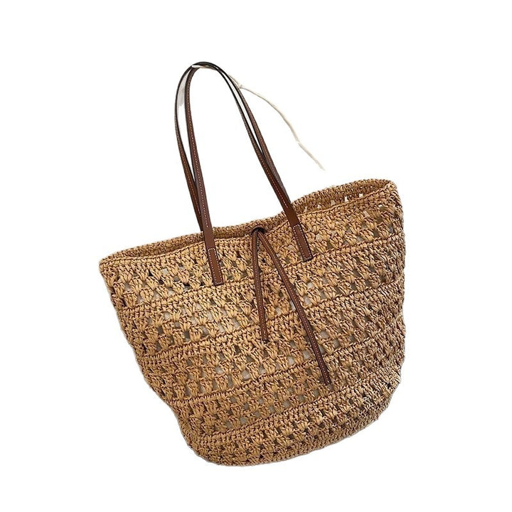 Håndlaget bast totebag Skanto