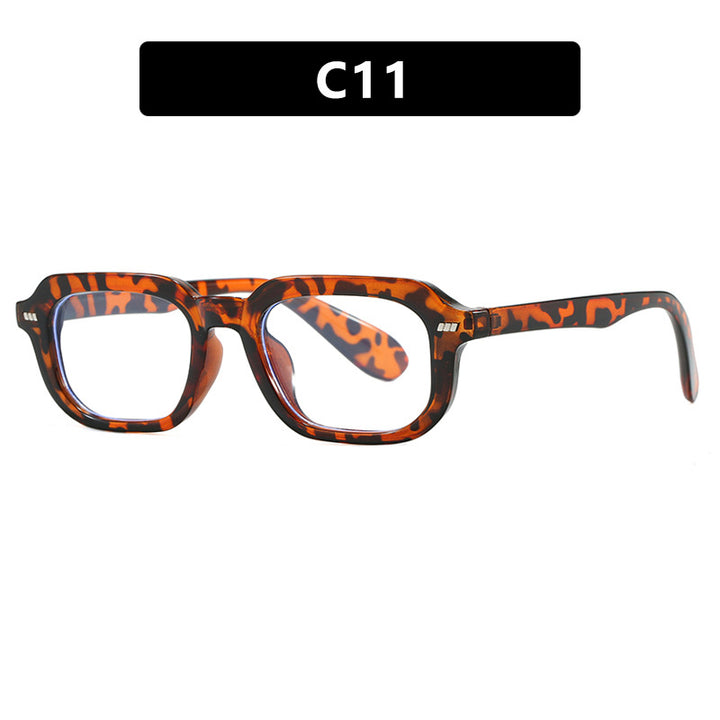 Women's square sunglasses with high-gloss transparent frame and polarized lenses Skanto
