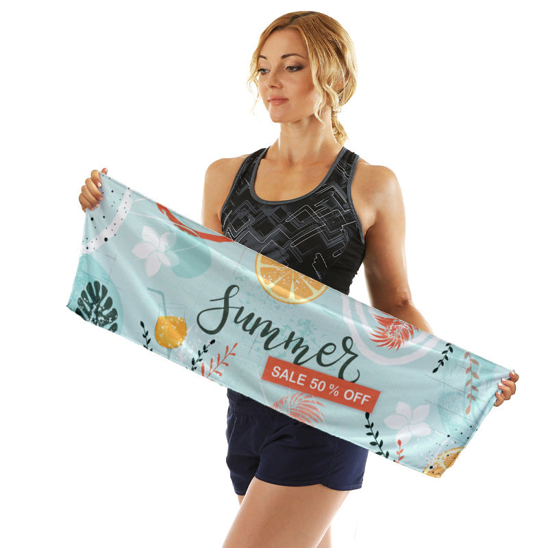 Sporty mikrofiberklut med livlig sommersdesign Skanto