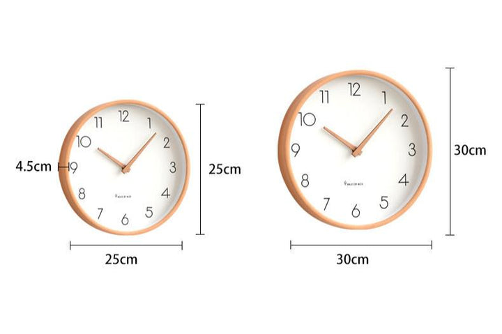 Skanto | Nordisk Minimalistisk Tre Stille Veggklokke