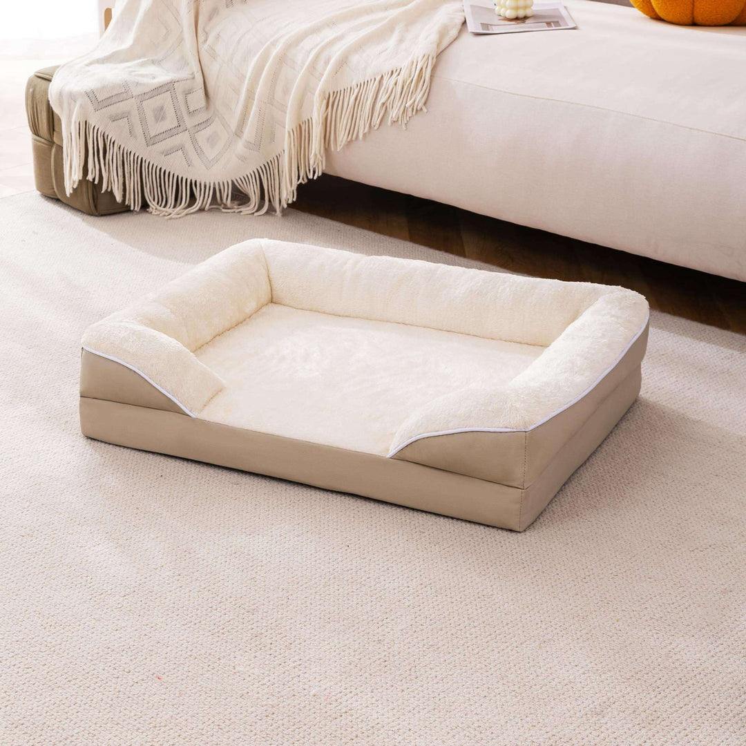 Ortopedisk opphøyet side-sofa hundeseng