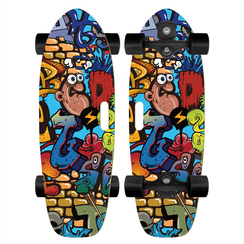Skateboard med tilpasset tegneserie-design Skanto