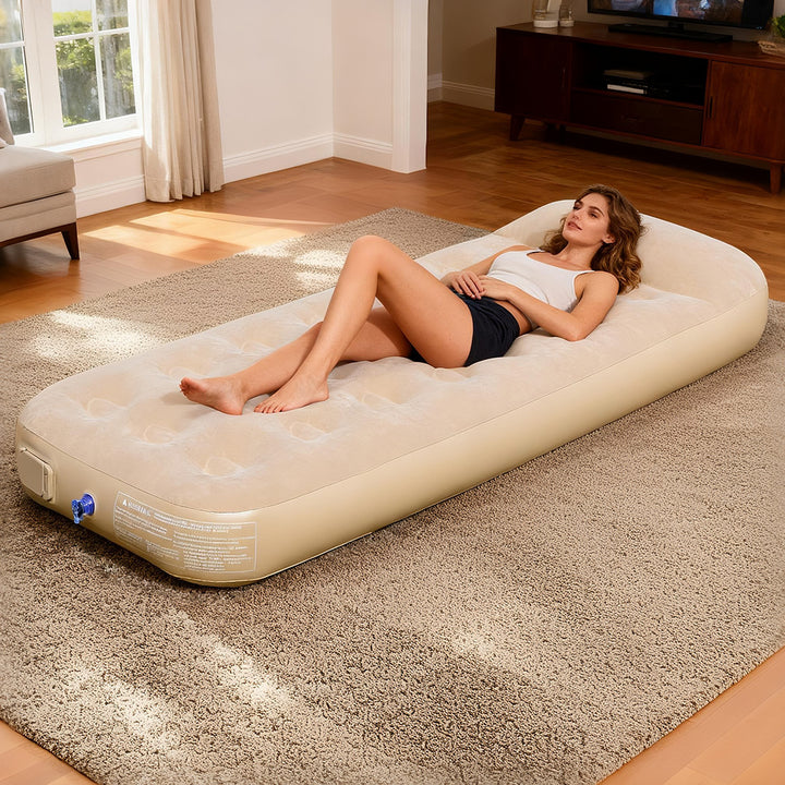Dame Inflatable Comfort Mattress med Ergonomisk Hode Støtte Skanto