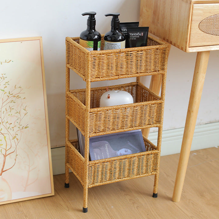 Multi-Tiered Woven Storage Rack Skanto