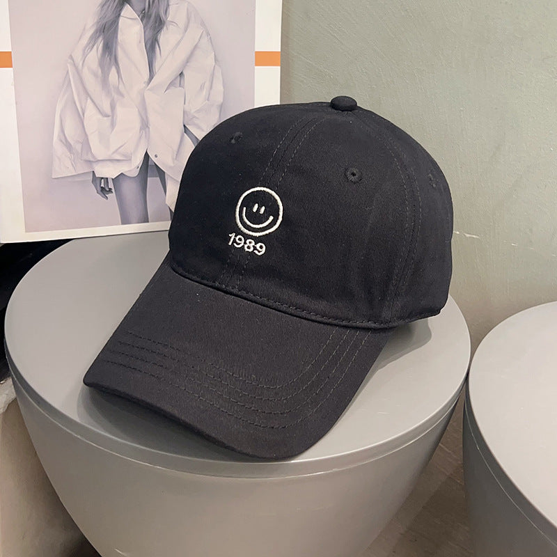 Herre Casual Smiley Brodert Baseball Cap Skanto