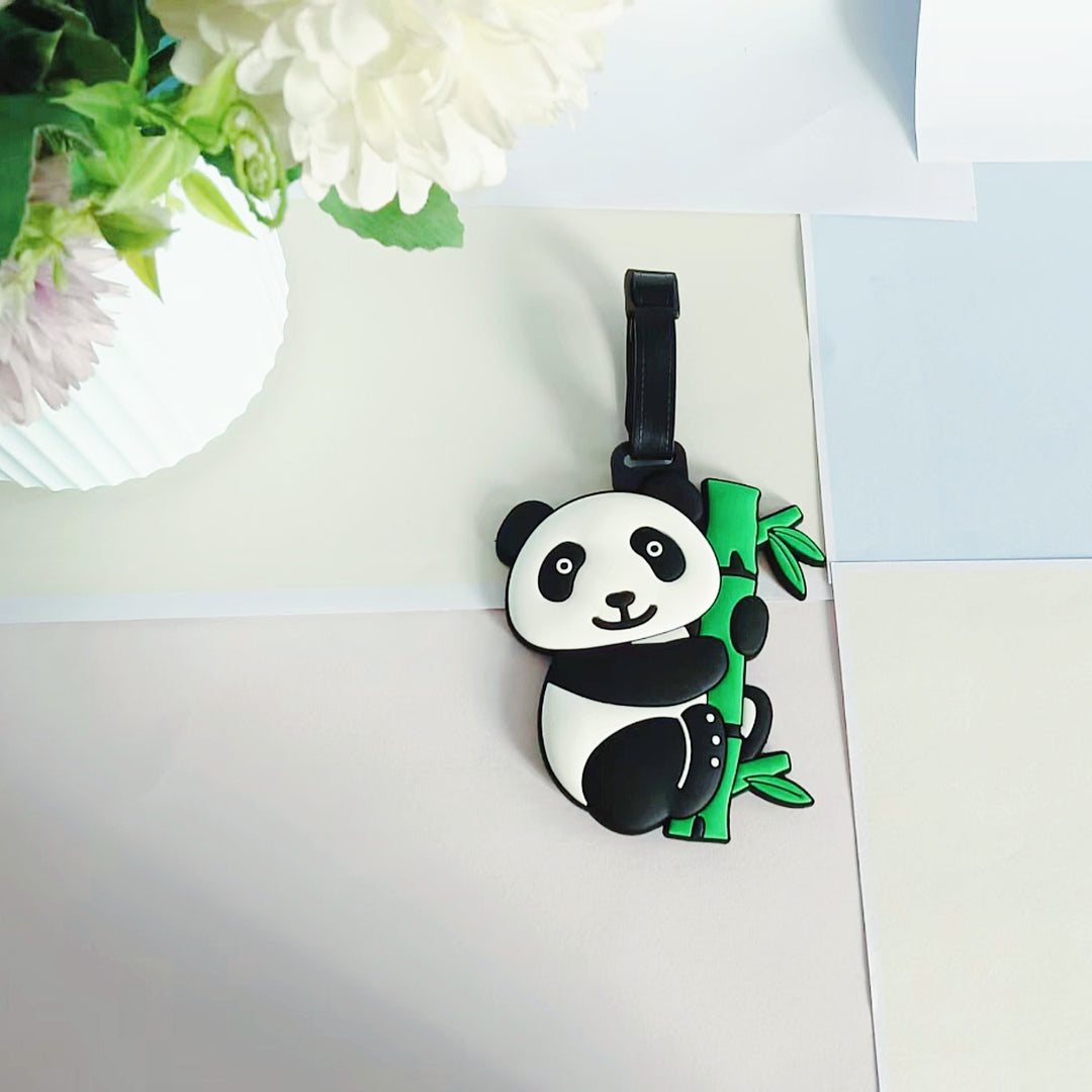 Unisex bagasjelapp i søtt pandadesign Skanto