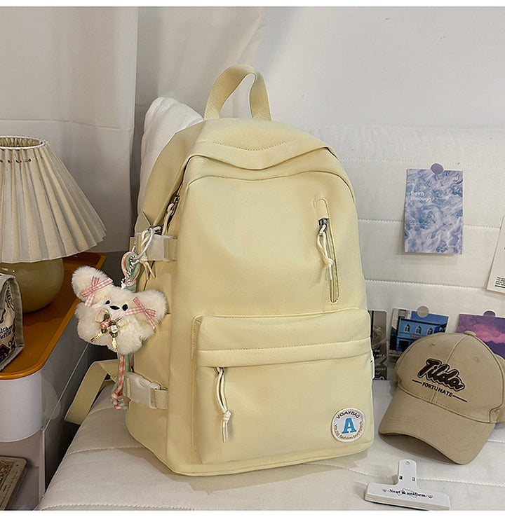 Minimalist Multi-Pocket Skole Ryggsekk