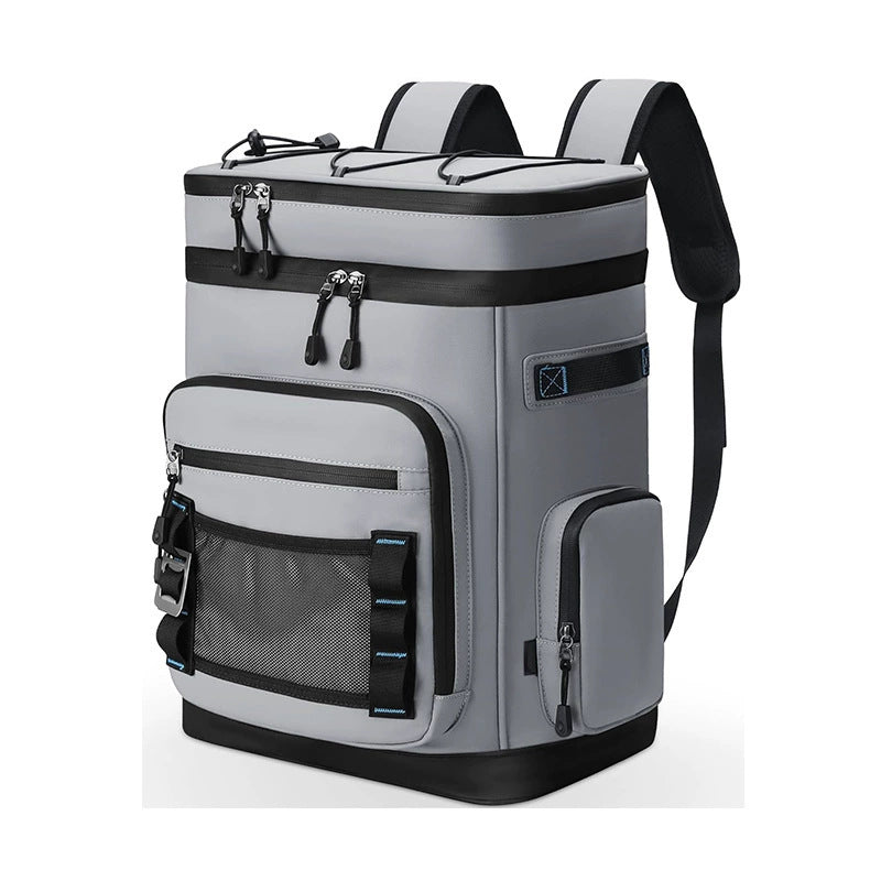 Unisex Insulated Cooler Backpack with Hard Base, Multiple Compartments, and Ergonomic Straps Skanto