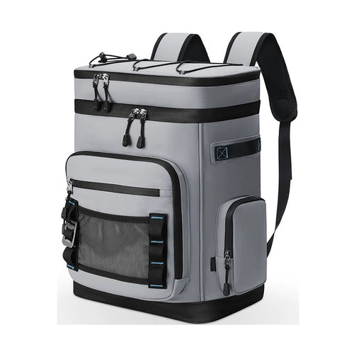 Unisex Insulated Cooler Backpack with Hard Base, Multiple Compartments, and Ergonomic Straps Skanto