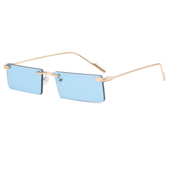 Damer Elegant Rektangulær Solbrille med Elegant Metallramme Skanto