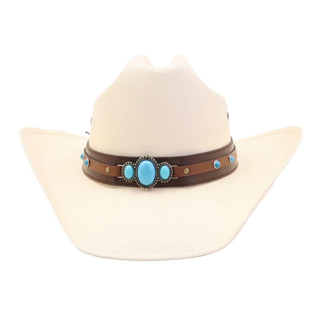 Turquoise Stråhatt Western | Skanto