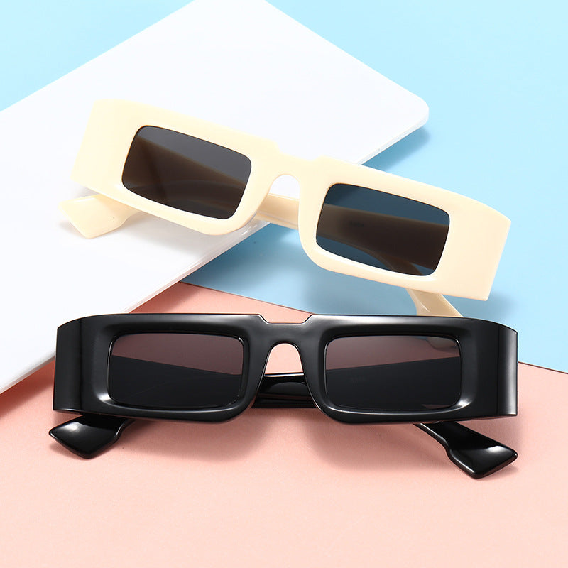 Dame Modiske kvadratiske solbriller med dyremønster Skanto