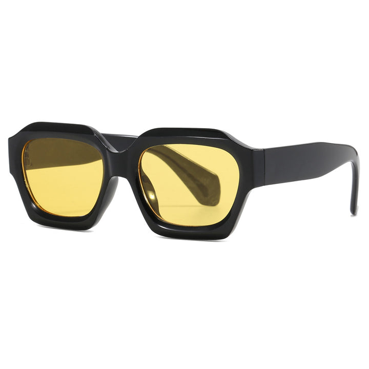 Dame modische geometriske oversized solbriller Skanto