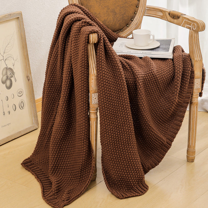 Damer cozy strikket teppe Skanto