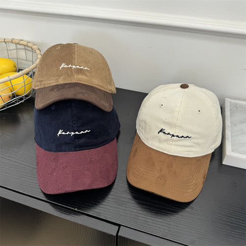 Herre Cordfløyel Bredbremmet Baseball Caps Skanto