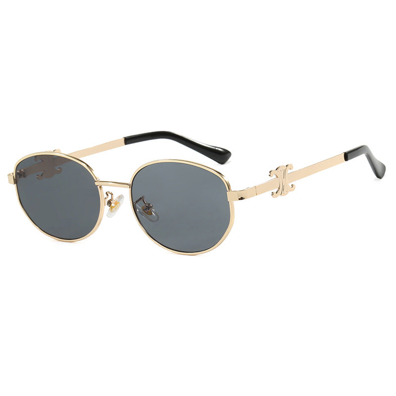 Women's stylish designer sunglasses with elegant metal frame Skanto