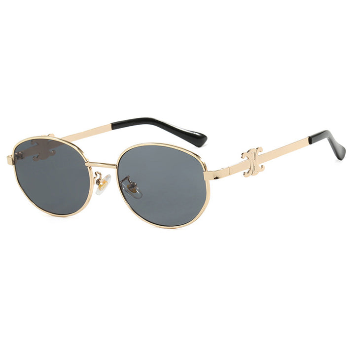 Women's stylish designer sunglasses with elegant metal frame Skanto