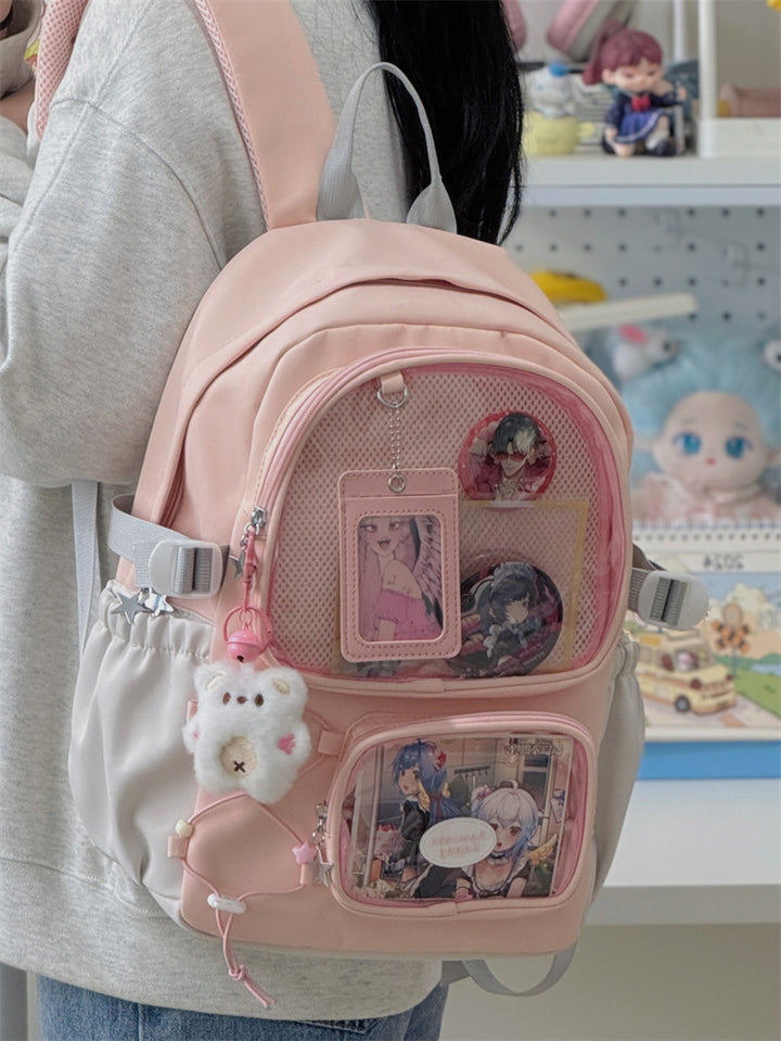 Anime Karakter-tema Klar Panel Skole Ryggsekk