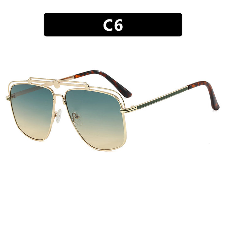 Women's elegant square sunglasses with gold accent Skanto