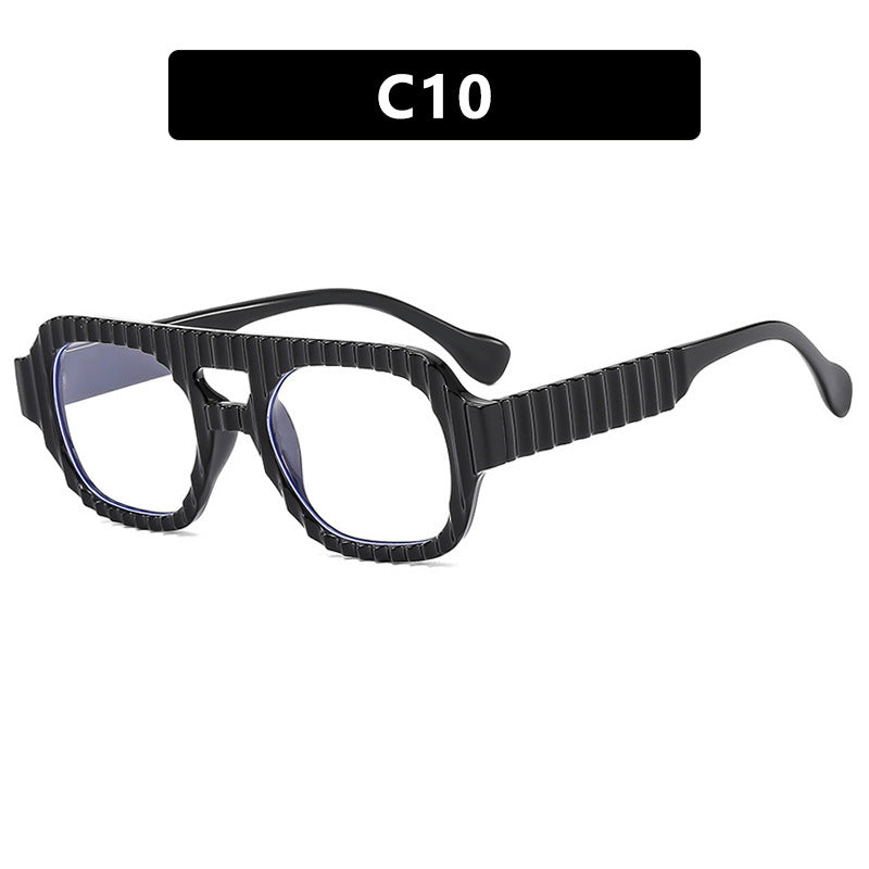 Damer geometrisk solbrille med raffinert strukturdesign Skanto