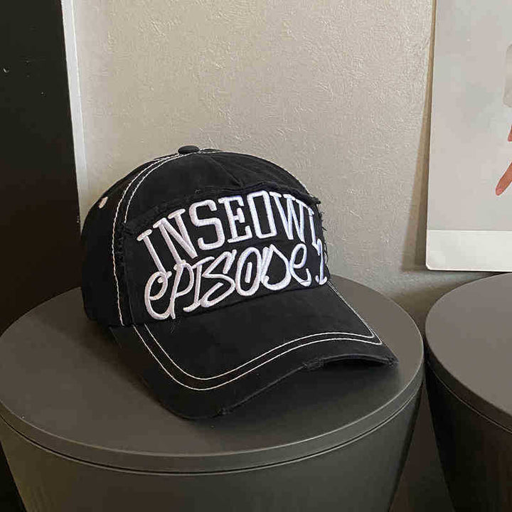 Kvinne Distressed Kunstnerisk Brodert Caps Skanto