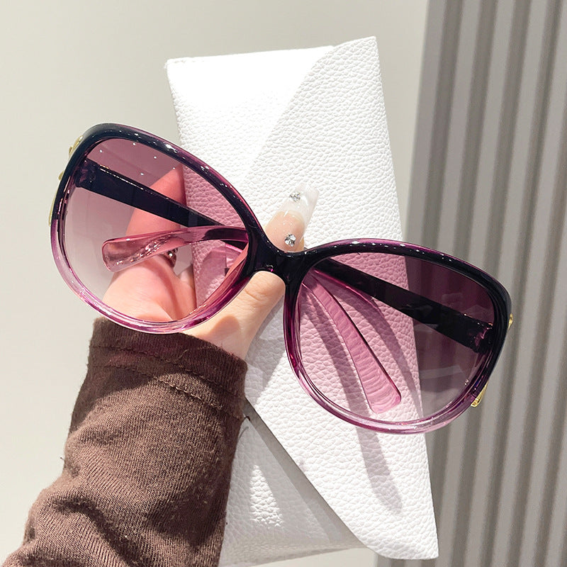 Kvinners oversized solbriller med trendy gradient design Skanto