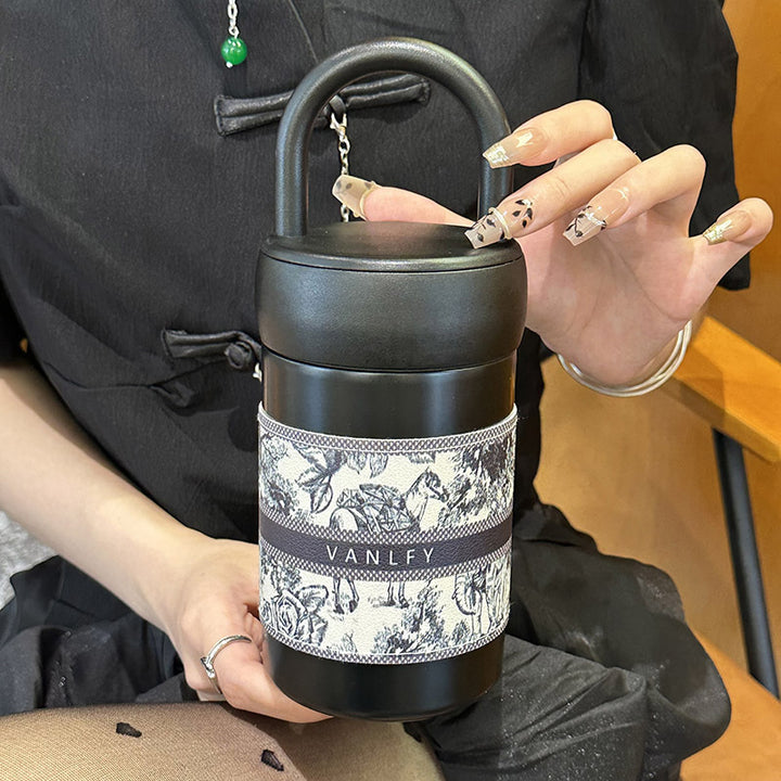 Damen stilvoller Thermobecher mit praktischem Tragegriff Skanto