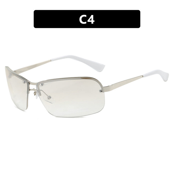 Women's sunglasses with large, elegant lenses and a modern metal frame Skanto