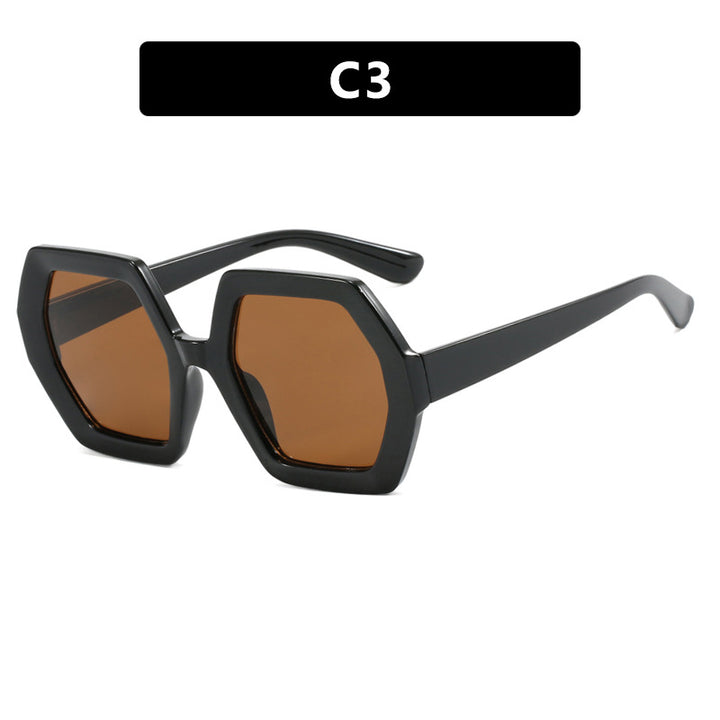 Damer innovativ hexagonal solbrille Skanto
