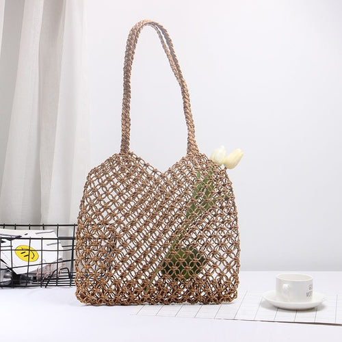 Structured Rattan Handle Bag Skanto