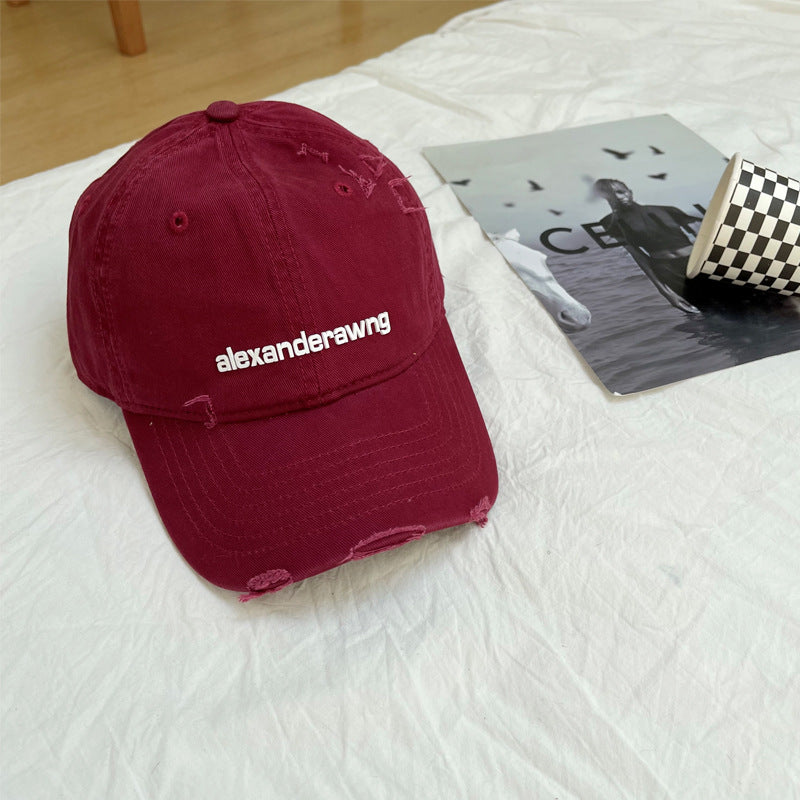 Unisex Slittet Bomull Baseball Caps Skanto